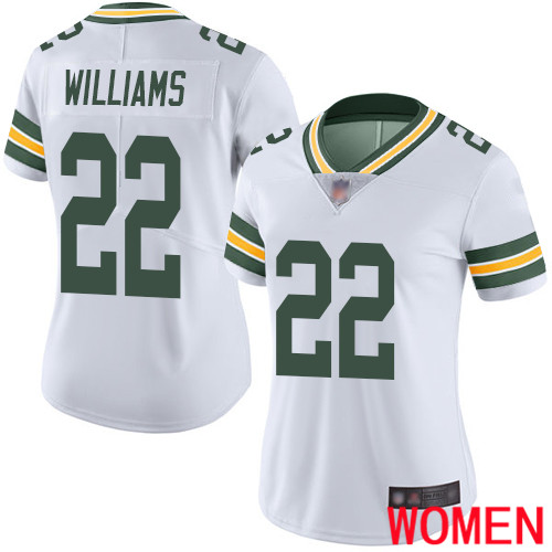 Green Bay Packers Limited White Women 22 Williams Dexter Road Jersey Nike NFL Vapor Untouchable